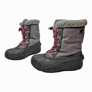 sorel Youth Cumberland NY1964 City Grey/Coal 023 Winter Boots Size 5